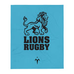 Lions Rugby Throw Blanket