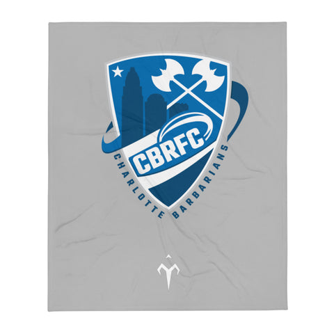 Charlotte Barbarians Rugby Throw Blanket