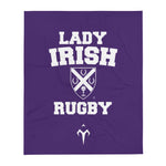 Lady Irish Rugby Throw Blanket