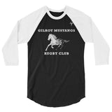 Gilroy Mustangs Rugby Club 3/4 sleeve raglan shirt