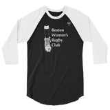 Boston Women’s Rugby Club 3/4 sleeve raglan shirt