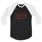 South Sound Assassins Rugby 3/4 sleeve raglan shirt