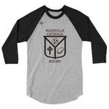 Nashville Catholic Rugby 3/4 sleeve raglan shirt