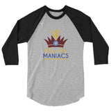Fear the Maniacs 3/4 sleeve raglan shirt