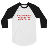 South Sound Assassins Rugby 3/4 sleeve raglan shirt